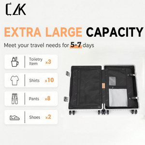 Premium glanzende PC-koffer met microvezel lederen handvat, intrekbaar bagagehaaksysteem, TSA-slot, duurzame reiskoffer - Product Image 4