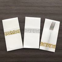 Hochwertige Einweg-Papierservietten & Leinenähnliche Servietten in Weiß, 8-fach Gefaltet, für Hotel, Party und Dinner