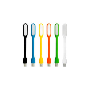 Lampe de lecture LED USB mini multicolore flexible à clip pour ordinateur portable, corps blanc et rouge, idéale pour la chambre à coucher (vente en gros) - Product Image 1
