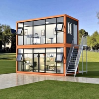 Conteneur Maison Pliable Préfabriqué Personnalisé 20ft 40ft, Mobile, Portable, pour Stockage, en Acier et Verre, Design Moderne, Certifié CE