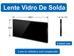WINTON Verre de Soudure Flamme Bleue Noir Minéral Épaisseur 3mm Norme GOST pour Casque de Soudeur - Product Image 5