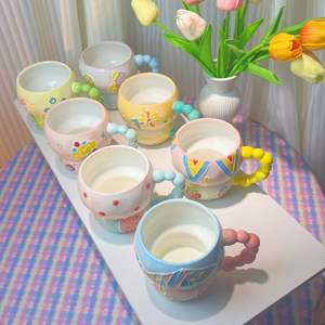 <span class=keywords><strong>Taza</strong></span> de cerámica de porcelana moderna <span class=keywords><strong>pintada</strong></span> <span class=keywords><strong>a</strong></span> <span class=keywords><strong>mano</strong></span> hecha <span class=keywords><strong>a</strong></span> <span class=keywords><strong>mano</strong></span>, 420ml, apto para lavavajillas y microondas, vaso de regreso <span class=keywords><strong>a</strong></span> la escuela y regalo - Product Image 6