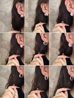 Boucles d'oreilles créoles en or blanc massif 18 carats AU750, styles variés, en or véritable pour femme, boucles d'oreilles créoles Huggie, bijoux en or personnalisés, vente en gros