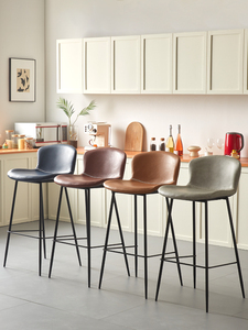 Silla de <span class=keywords><strong>Bar</strong></span> informal moderna con respaldo ajustable, diseño giratorio de lujo accesible para el hogar - Product Image 5