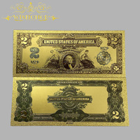 Billets de banque américains de tous les styles, anciens billets de dollar plaqués or 24 carats, billets commémoratifs en feuille d'or pour collectionneurs