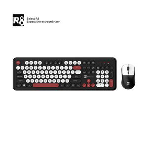 Tastiera senza fili colorata R8 & <span class=keywords><strong>Mouse</strong></span> tastiera a membrana 3 canali tastiera ricaricabile Set <span class=keywords><strong>Mouse</strong></span> per PC - Product Image 3