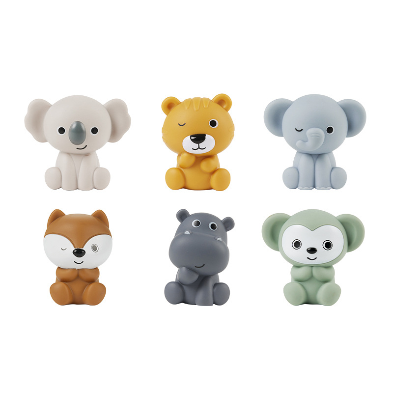 6 marionnettes à main animaux-emballage en boîte de couleur