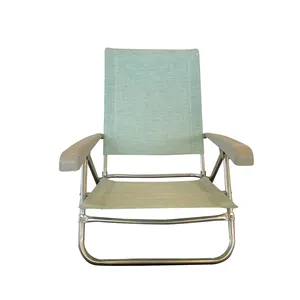 Manufacturers Wholesale Aluminium Folding Makeup Comfortable Ajustable Backrest Folding Beach Chair