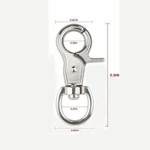 Großhandel Hochleistungs-Feder-Karabiner haken Benutzer definierte Schlüsselring-Abzugs haken für Haustier käfig kette, Schlüsselanhänger-Drehclip-Haken, Lanyard-Clip