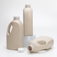 Bouchons de bouteilles en plastique jetables biodégradables en amidon de maïs de 1 L, bouteilles de détergent à lessive de 1000 ml pour sérum de soin de la peau, blush