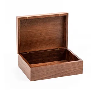 Opbergkratten Container Sieraden Doos Verpakking Luxe Houten Doos Met Deksel Houten Doos Handgemaakte Aangepaste Logo Stempelen