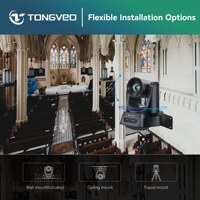 Caméra de Conférence PTZ 4K USB HDMI PoE pour Streaming, Conférences, Églises et Diffusion en Direct avec Zoom Optique 20X et Suivi IA