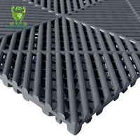 Tapis de sol emboîtables en PP coloré de 18 mm pour lavage de voitures, grille de drainage 400x400 mm pour atelier de detailing