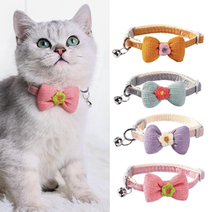 <span class=keywords><strong>Collar</strong></span> de gatito, decoración de lazo encantador, vestido diario, joyería para el cuello, accesorio para el cuello de Mascota, <span class=keywords><strong>Collar</strong></span> de gatito con campana - Product Image 3
