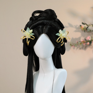 26 New Original Ancient Style Handmade Silk <b>Flower</b> Yellow Hanfu Headdress Anti-Gravity Hair Clip <b>Sweet</b> Makeup Styling - Product Image 1