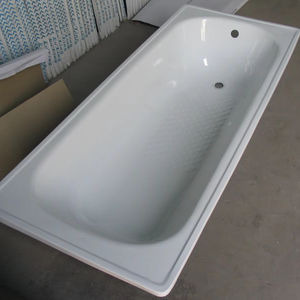 Vente en gros pas cher XG1600B1F <span class=keywords><strong>Baignoire</strong></span> carrée en <span class=keywords><strong>acier</strong></span> style émaillé blanc émaillé populaire pour une utilisation en intérieur dans les appartements - Product Image 1