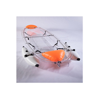 Kayak bon marché pour deux personnes Prix compétitif bateau transparent en polycarbonate Bateau transparent pour le surf et la croisière bateau transparent
