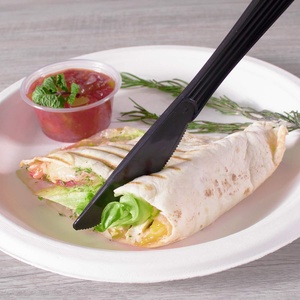 Cá nhân bọc đen nhựa dao kéo gói/dùng một lần để đi Bạc Set, Heavy Duty Bộ dụng cụ dao kéo - Product Image 5