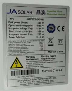 แผงโซลาร์เซลล์ JA JAM72S30MR แบบ N-Type กำลังไฟ 540W-565W BIPV สีดำทั้งหมด 144 ฮาล์ฟเซลล์ โมโน - Product Image 4