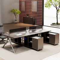 Poste de travail moderne avec cloison de bureau, bureau commercial en bois massif, mobilier de rangement multifonctionnel, séparateur de bureau