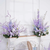 Boule de fleurs artificielles en soie violette romantique, chemin de table de mariage, luxe, haute qualité, durable, livraison rapide, décorations florales