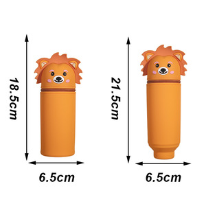 Étui à crayons télescopique en silicone Orit, porte-stylos pliable DIY avec trous pour étudiants - Product Image 3
