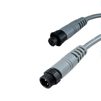 Câble de raccordement circulaire étanche M12 2 broches, connecteur mâle-femelle, faisceau de câbles d'extension IP67 pour équipement extérieur