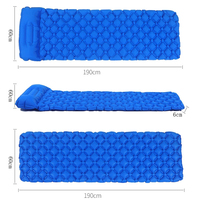 Coussin de couchage gonflable ultraléger Camping 75''X25'' pompe intégrée ultime pour le camping randonnée Airpad sac de transport