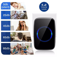 Kit de sonnette de porte sans fil 300m longue portée 433mhz avec 1 2 3 récepteurs UK EU US Plug Smart Home Carillon étanche Welcome DoorBell