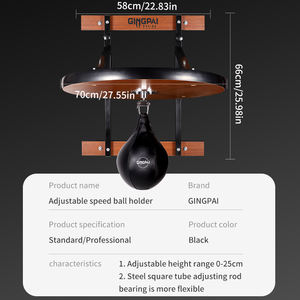 อุปกรณ์ฝึกซ้อมมวยแบบแขวน GINGPAI รุ่นปรับระดับความสูงได้ รูปทรงลูกแพร์ พร้อมกระสอบทรายสำหรับต่อยมวย ทำจากไม้ - Product Image 6