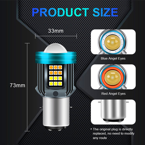 Angel eyes flash <span class=keywords><strong>Moto</strong></span> H4 BA20D H6 <span class=keywords><strong>Led</strong></span> Phare High Low Beam Blanc Jaune <span class=keywords><strong>Moto</strong></span> Lumières <span class=keywords><strong>Led</strong></span> Ampoules de phares - Product Image 3