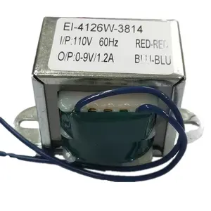 Transformador de potencia de aceite EI41, transformador de pulso personalizado para equipo médico, 110v, 9v