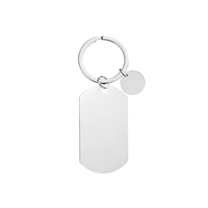 49x28 Mét thép không gỉ Keyring UV in ấn DIY Laser <span class=keywords><strong>tag</strong></span> trống thép không gỉ Keychain - Product Image 2