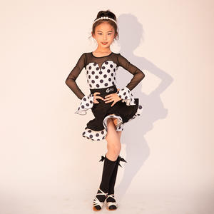 Latin Girls Practice Performance Niños Traje separado Encaje - Product Image 2