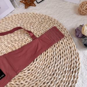 2321 #2025 novedad de verano sujetador fino de moda para mujer al por mayor diario suave Color sólido ajustable en el pecho sujetador de punto - Product Image 4