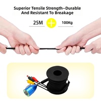 Caméra de pêche sous-marine filaire avec moniteur couleur TFT 5,0 pouces à 360 degrés, sonde LED portable et durable, étanche IP68