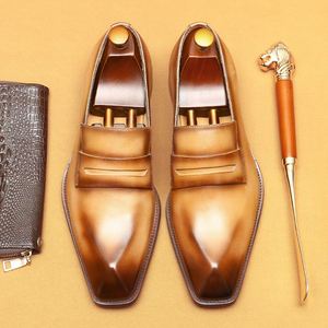 Chaussures décontractées et habillées pour hommes en cuir pleine fleur de haute qualité, à lacets, légères, respirantes, en cuir véritable, style mocassins, pour toutes occasions - Product Image 4