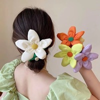 Aksesoris Rambut Anak Perempuan, Ikat Rambut Bunga Besar Warna-Warni Lucu, Ikat Rambut Manis, Ikat Rambut Kuncir Kuda Bunga