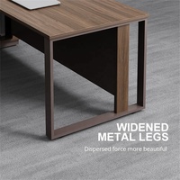 OEM ODM Mobilier de bureau complet de luxe pour entreprise, ensemble complet, bureau de direction moderne en forme de L, placage PVC