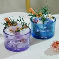 Ensemble diffuseur de parfum en verre OEM/ODM en gros avec pierres de cristal, plusieurs types de cristaux naturels, parfum personnalisé et boîte cadeau pour la décoration intérieure