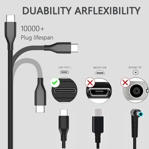 GKLSPL 65W USB-C เครื่องชาร์จแล็ปท็อปและอะแดปเตอร์แปลงไฟ-ใช้งานร่วมกับโครมบุ๊กสำหรับสำหรับสำหรับสำหรับ - Product Image 4