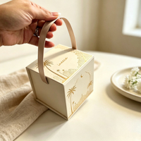 Boîtes cadeaux de luxe biodégradables pour bougies et parfums, avec couvercle magnétique, pour le Ramadan et l'Aïd