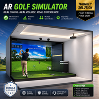 Système de simulateur de sport de golf intérieur avec écran de projection AR pour l'amusement et l'entraînement