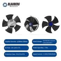 Ventilateur centrifuge EC de ventilateurs compacts axiaux silencieux Blauberg 225mm 230V pour climatisation