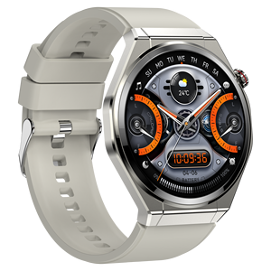 Montre connectée HK5 ronde AMOLED avec boussole, NFC, appels Bluetooth, suivi GPS, répondre aux appels, étanche IP67 avec Chat GPT - Product Image 1