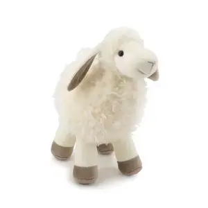 2024 Factory Custom Little White Standing Adorable Cuddly Sheep Goat Stuffed Plush Baby Toys