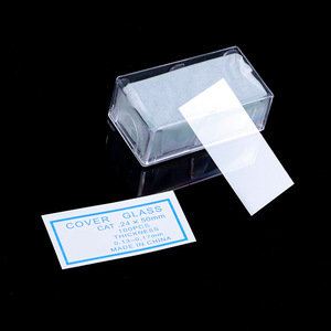 Jianjun Medical Cover Glass 24x50mm 100Pcs Thickness 0.13-0.17mm <b>Microscope</b> Slides Biological Lab Use - Product Image 2