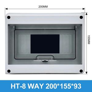 กล่องจ่ายไฟ Ht Series ขนาด 255x200x110 มม. กล่องรวมสายไฟพลาสติกกันน้ำ IP65 12 ช่อง สำหรับจ่ายไฟภายนอกอาคาร - Product Image 4