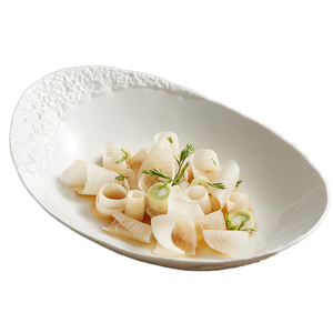 Assiettes et bols en céramique à texture rocheuse, <span class=keywords><strong>prix</strong></span> <span class=keywords><strong>de</strong></span> gros usine. Assiettes blanches pour la famille et l'hôtellerie. - Product Image 4