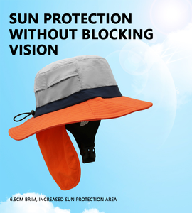 Mùa Hè Upf50 + Cổ Bảo Vệ Hat Nhanh Chóng Làm Khô Ngư Dân Hat Thể Thao Nước Xô Lướt Mũ Với Cổ Nắp - Product Image 3